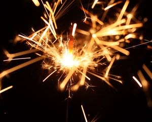 Preview wallpaper sparklers, sparks, dark