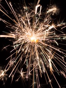 Preview wallpaper sparklers, sparks, fire, holiday