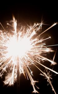 Preview wallpaper sparklers, sparks, fire, bright, holiday