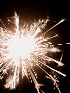 Preview wallpaper sparklers, sparks, fire, bright, holiday