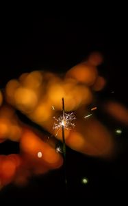 Preview wallpaper sparklers, sparks, glare, bokeh, dark