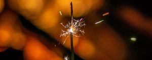 Preview wallpaper sparklers, sparks, glare, bokeh, dark