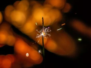 Preview wallpaper sparklers, sparks, glare, bokeh, dark