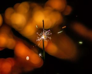 Preview wallpaper sparklers, sparks, glare, bokeh, dark