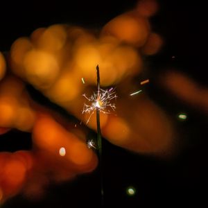 Preview wallpaper sparklers, sparks, glare, bokeh, dark