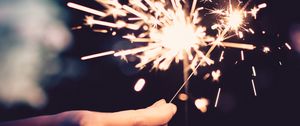 Preview wallpaper sparklers, sparks, hands, burn, bright