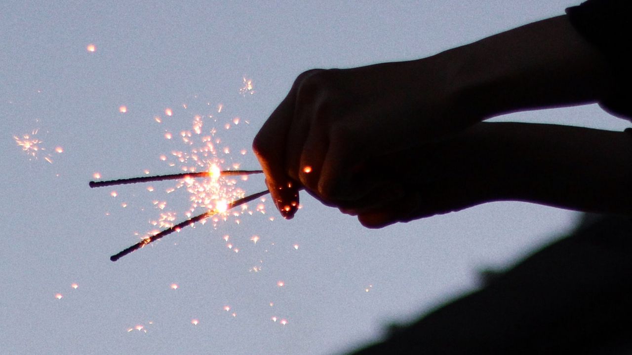 Wallpaper sparklers, sparks, hands