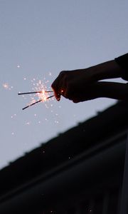 Preview wallpaper sparklers, sparks, hands