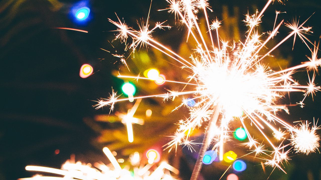 Wallpaper sparklers, sparks, lights, holiday
