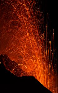 Preview wallpaper sparks, eruption, glow