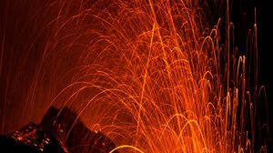 Preview wallpaper sparks, eruption, glow