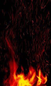 Preview wallpaper sparks, fire, flame, black