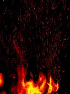 Preview wallpaper sparks, fire, flame, black