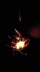 Preview wallpaper sparks, fire, glow, black