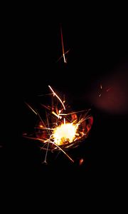 Preview wallpaper sparks, fire, glow, black