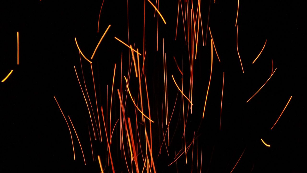 Wallpaper sparks, glow, dark, glare