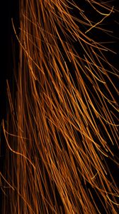 Preview wallpaper sparks, long exposure, abstraction, dark