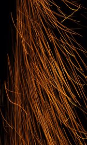 Preview wallpaper sparks, long exposure, abstraction, dark