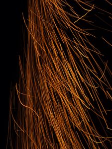 Preview wallpaper sparks, long exposure, abstraction, dark