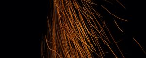 Preview wallpaper sparks, long exposure, abstraction, dark