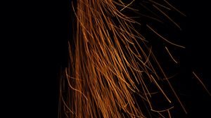 Preview wallpaper sparks, long exposure, abstraction, dark