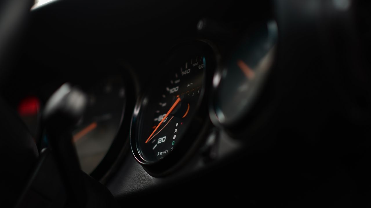 Wallpaper speedometer, control panel, black, salon, car