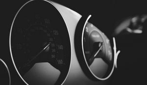 Preview wallpaper speedometer, dashboard, car, black, dark