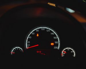 Preview wallpaper speedometer, lights, speed, numbers