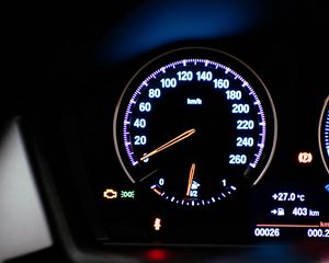Preview wallpaper speedometer, speed, lights, numbers