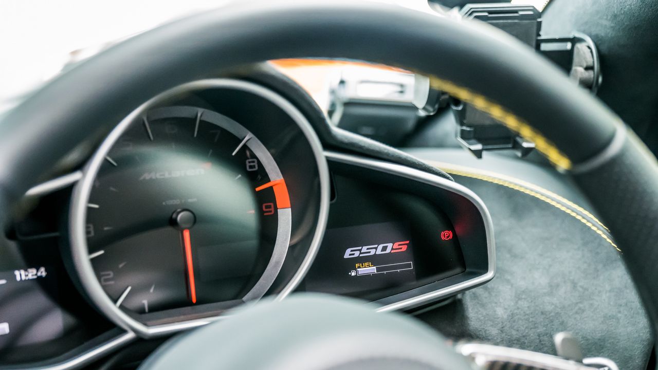 Wallpaper speedometer, steering wheel, car