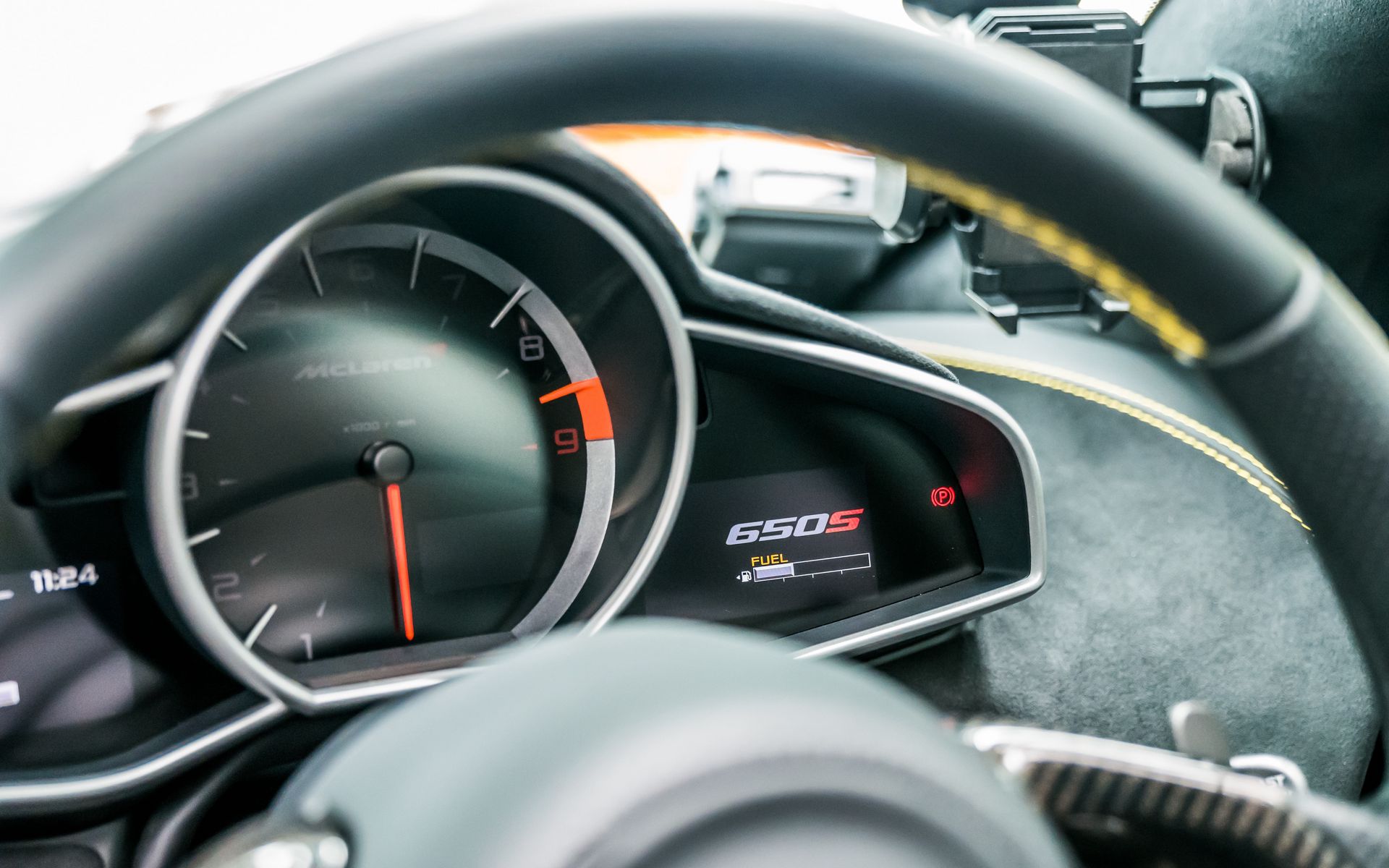 Download wallpaper 1920x1200 speedometer, steering wheel, car