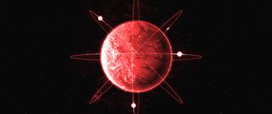 Preview wallpaper sphere, lines, axises, red, abstraction