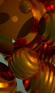 Preview wallpaper spheres, circles, flight, size, striped