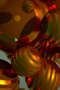 Preview wallpaper spheres, circles, flight, size, striped