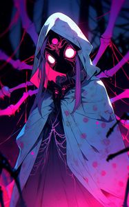 Preview wallpaper spider, hood, mantle, art, anime