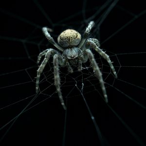 Preview wallpaper spider, web, macro, dark