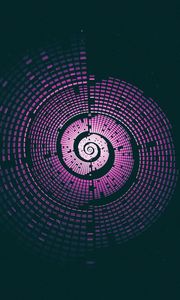 Preview wallpaper spiral, abstraction, fractal, purple