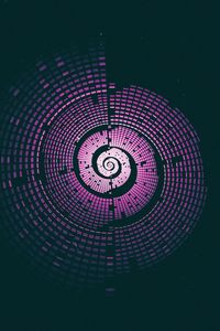 Preview wallpaper spiral, abstraction, fractal, purple