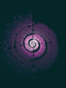 Preview wallpaper spiral, abstraction, fractal, purple