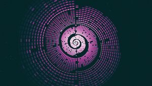 Preview wallpaper spiral, abstraction, fractal, purple