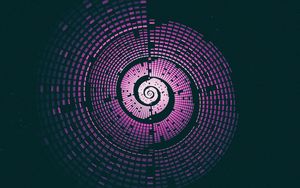 Preview wallpaper spiral, abstraction, fractal, purple