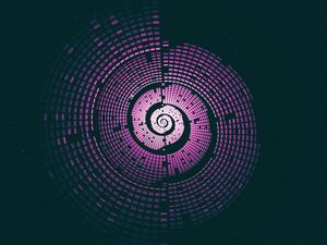 Preview wallpaper spiral, abstraction, fractal, purple