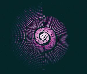 Preview wallpaper spiral, abstraction, fractal, purple