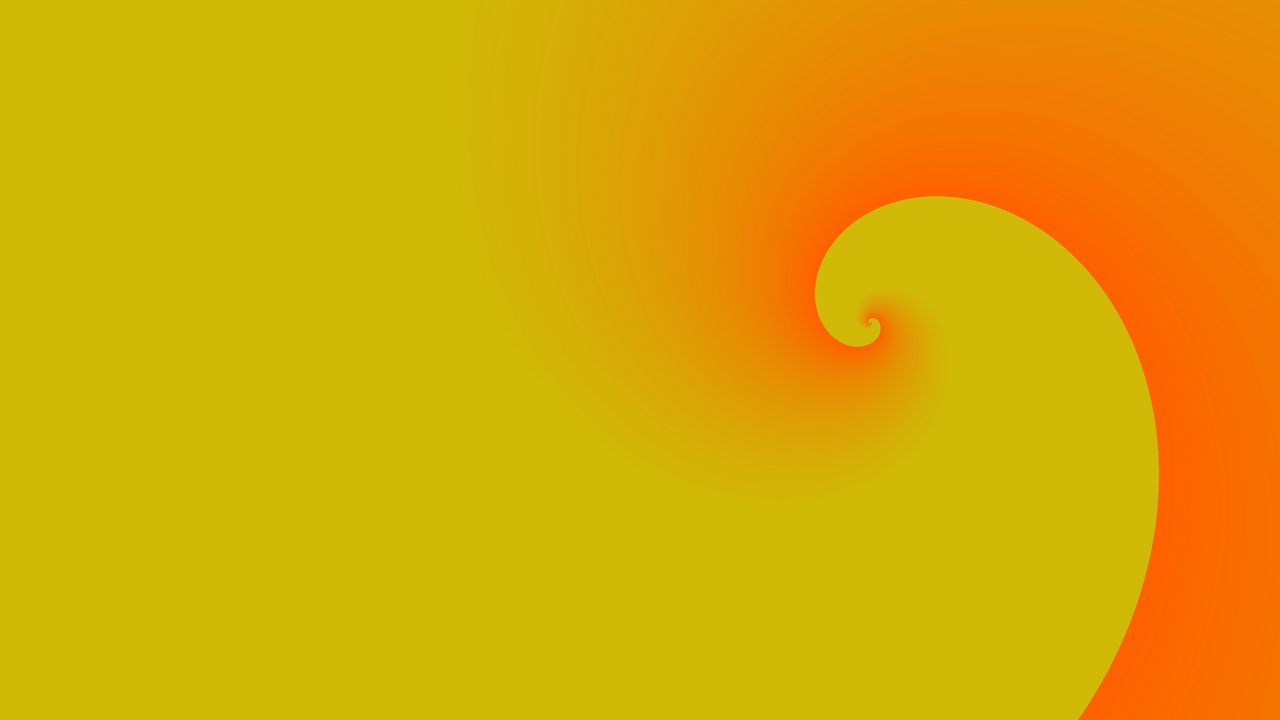 Wallpaper spiral, abstraction, gradient, yellow, orange