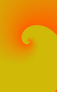 Preview wallpaper spiral, abstraction, gradient, yellow, orange