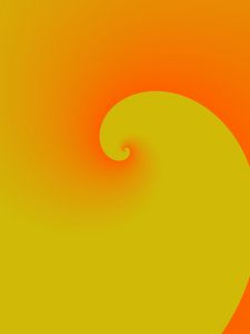 Preview wallpaper spiral, abstraction, gradient, yellow, orange