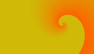 Preview wallpaper spiral, abstraction, gradient, yellow, orange