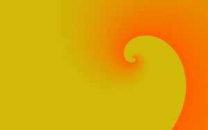 Preview wallpaper spiral, abstraction, gradient, yellow, orange