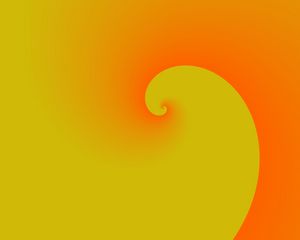 Preview wallpaper spiral, abstraction, gradient, yellow, orange