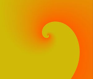 Preview wallpaper spiral, abstraction, gradient, yellow, orange